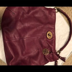 Beautiful Dk berry, soft leather shou/xbody COACH.